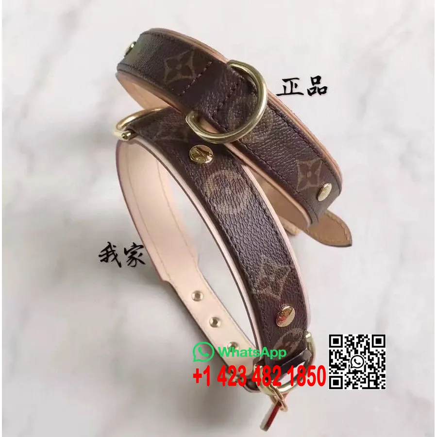 Louis Vuitton Baxter Pásek Na Obojek Pro Psy Pm Zlatý Hardware Monogram Plátno Kolekce Podzim/zima 2020 M58072, Hnědá