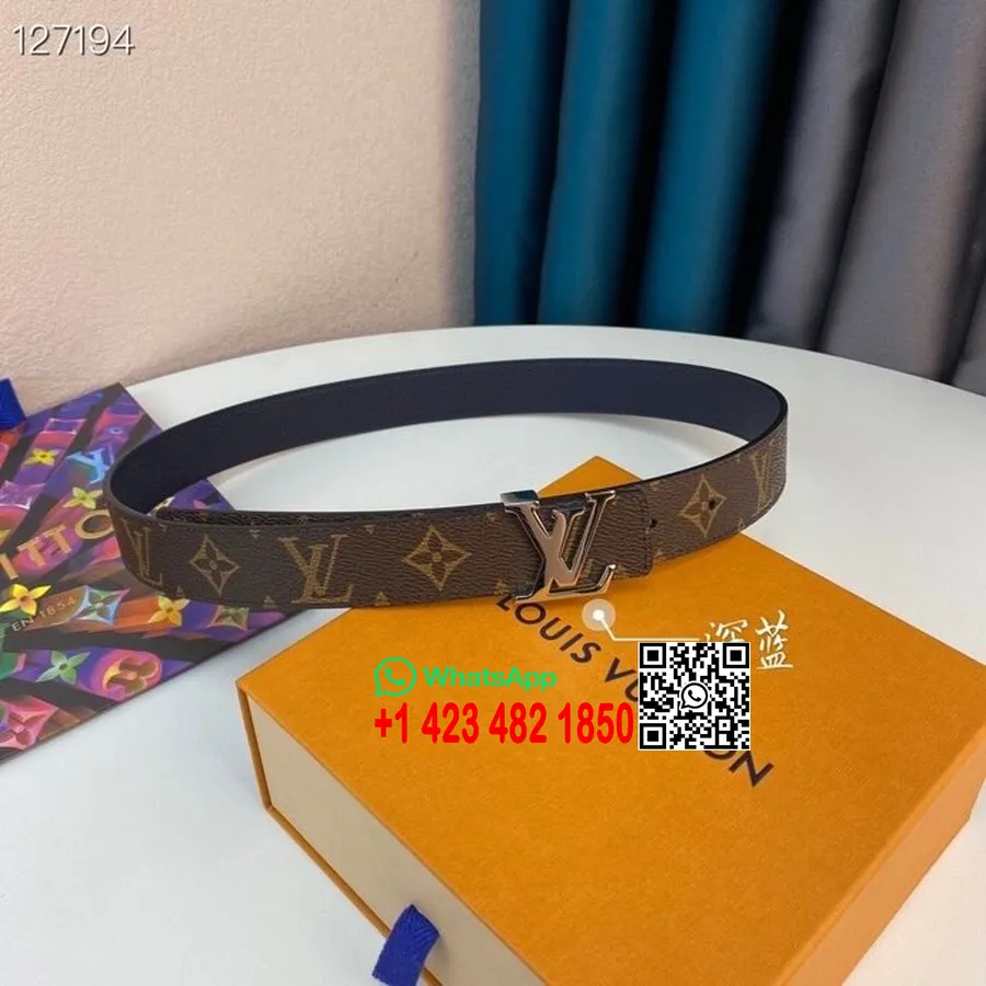 Louis Vuitton 3 Cm-es öv Arany Hardver Monogram Vászon őszi/téli 2020 Kollekció, Barna/tengeri