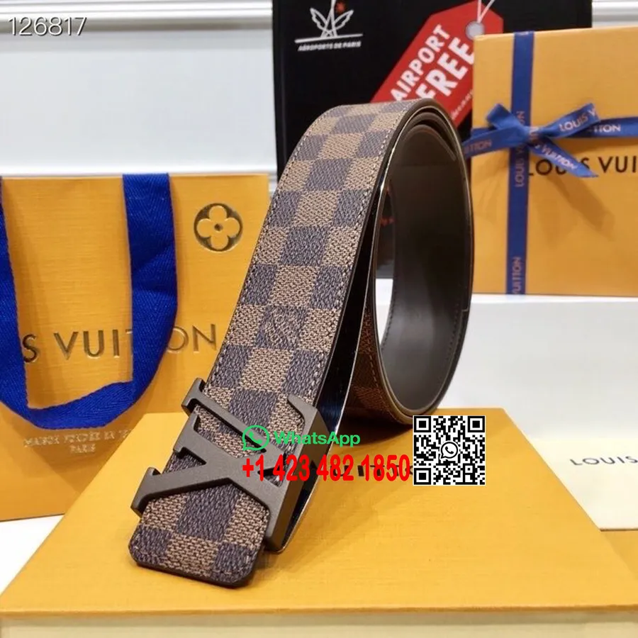 Louis Vuitton 4cm Vyö Matta Laitteisto Damier Ebene Canvas Syksy/talvi 2020 Kokoelma, Ruskea