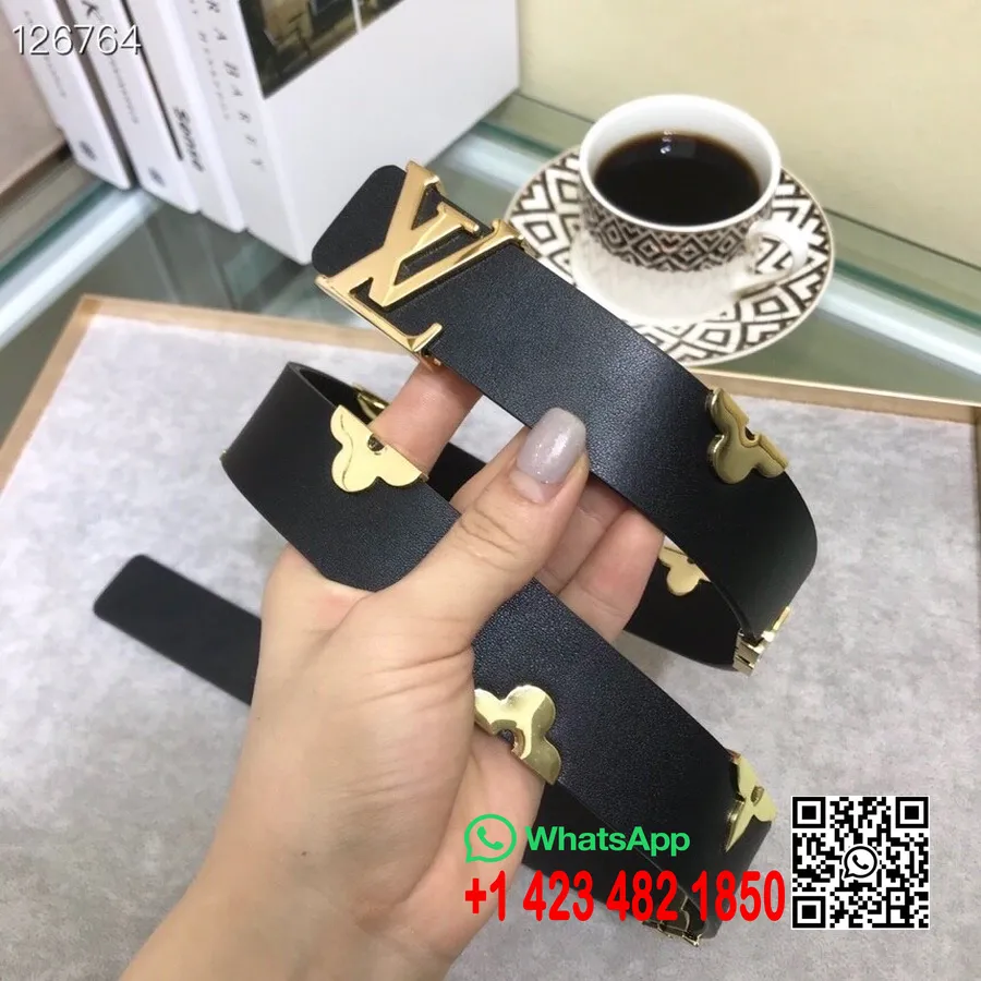 Louis Vuitton 3.0CM Belt Gold Hardware Monogram Calfskin Leather  Spring/Summer 2020 Collection, Black