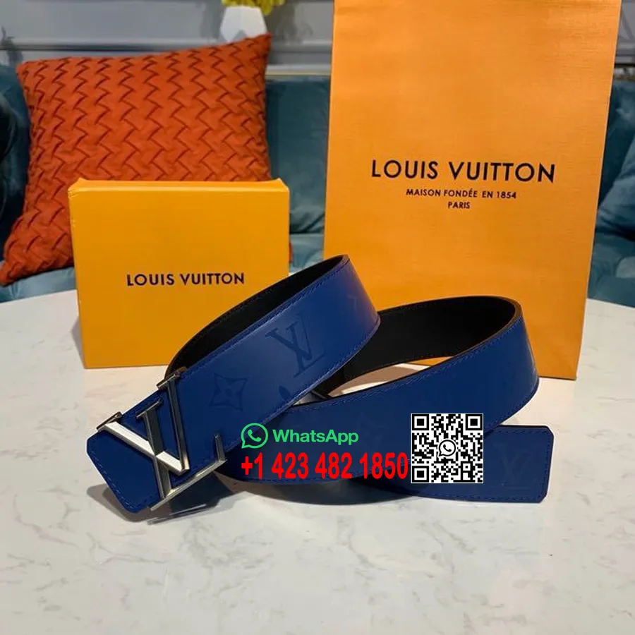 Louis Vuitton Piramide 40 Cinturón Monograma Ilusión Lona Colección Primavera/verano 2020 M0121u, Azul