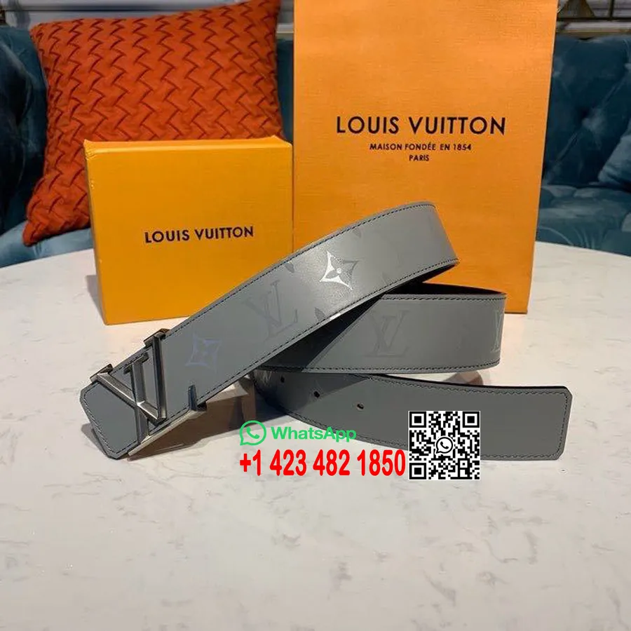 Louis Vuitton Pyramid 40 Bälte Monogram Illusion Canvas Vår/sommar 2020 Kollektion M0121u, Grå