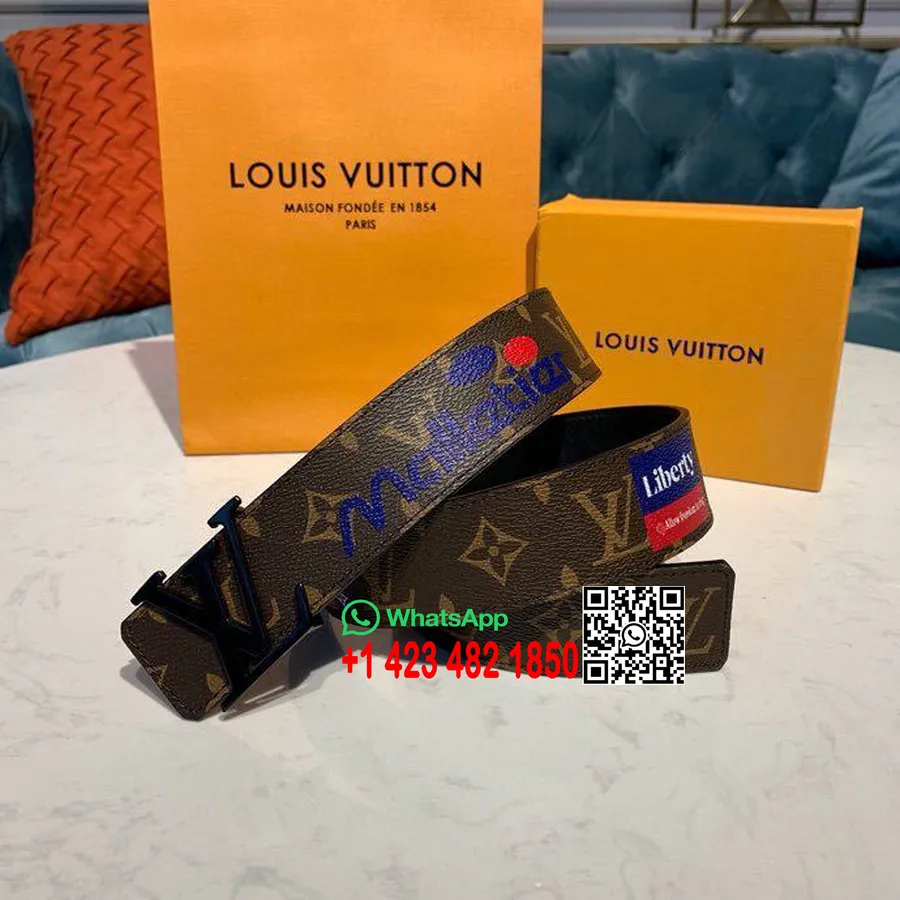 Louis Vuitton Iniciály 40 Pásový Monogram Plátno Kolekcia Jar/leto 2020 M0161u, Hnedá