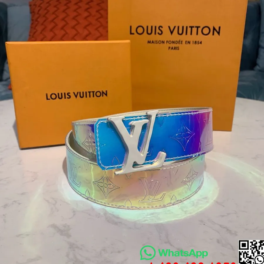 Louis Vuitton Lv Form 40 Mm Gjennomskinnelig Pvc Vendbart Belte Vår/sommer 2019 Kolleksjon M0219t, Hvit