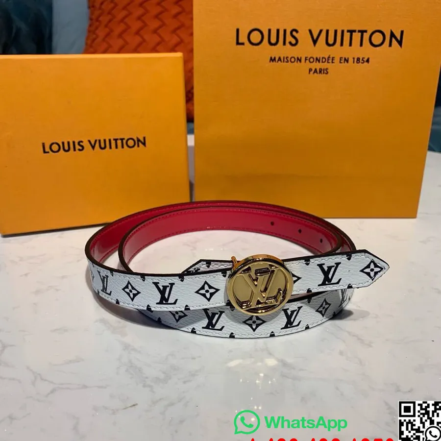 Louis Vuitton Sirkelplate 20mm Vendbart Belte Vår/sommer 2019 Kolleksjon M0148w, Rosa