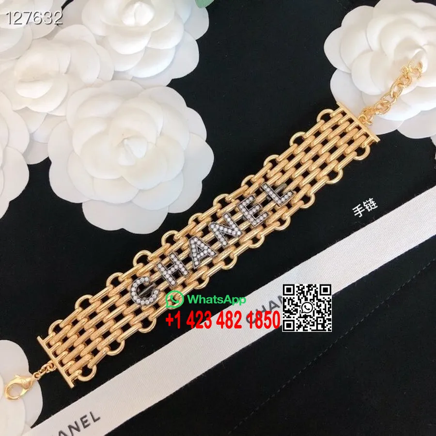 Chanel Crystal Zdobený Choker Kolekce Podzim/zima 2020 127632d, Zlatá