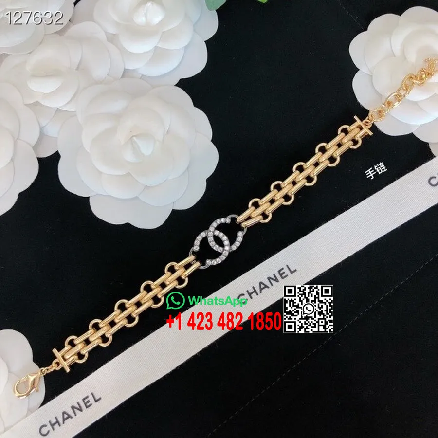 Chanel Krystallutsmykket Choker Høst/vinter 2020 Kolleksjon 127632c, Gull