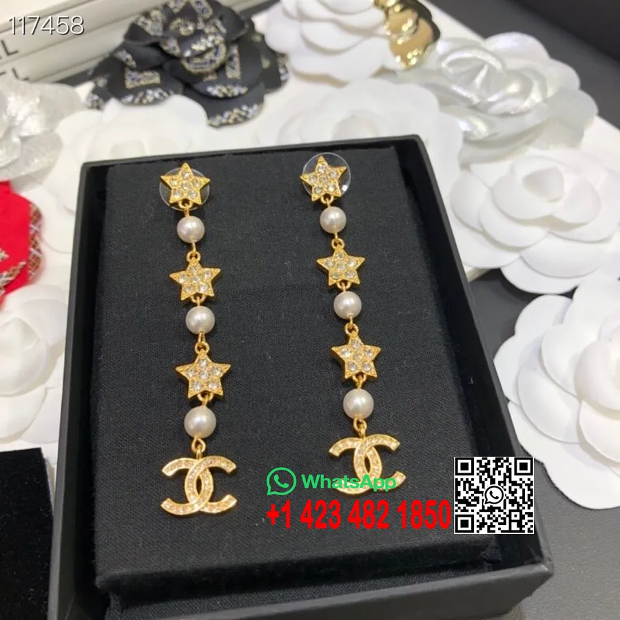 Pendientes De Cadena Chanel Colección Primavera/verano 2020 117458, Dorado