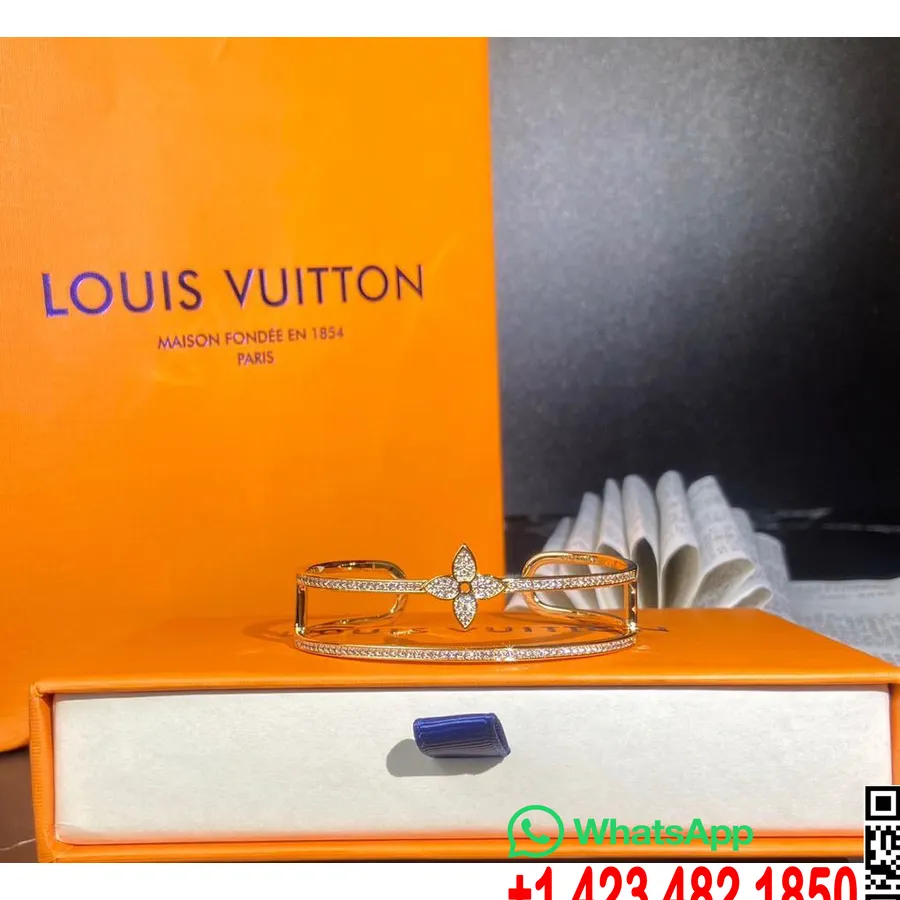 Louis Vuitton Idylle Blossom Dvovrstna Zapestnica Z Diamanti Kolekcija Pomlad/poletje 2020 Q95813, Rumeno Zlato