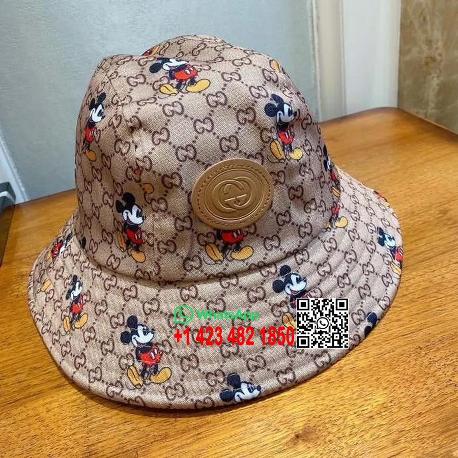 Gucci X Disney Gg-logo Bøttehatt Vår/sommer 2020-kolleksjon, Beige