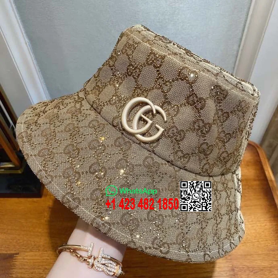 Gucci Gg-logo Bøttehatt Vår/sommer 2020-kolleksjon, Beige