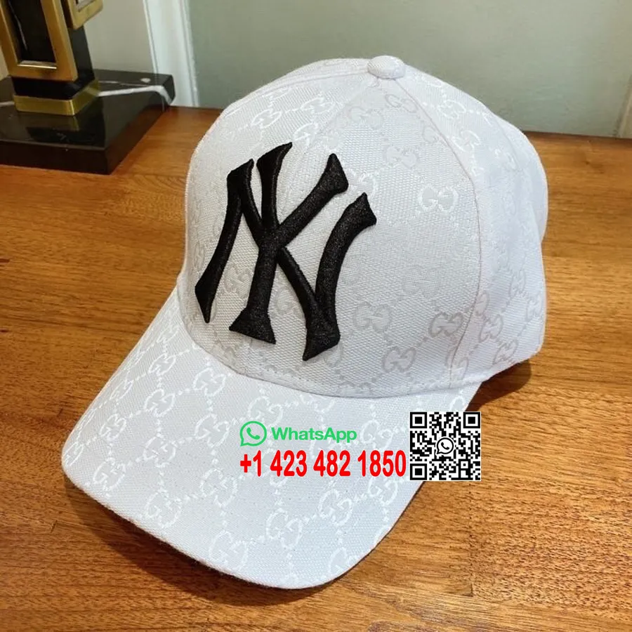 Gucci Ny Baseballhatt Vår/sommer 2020-kolleksjon, Hvit/svart