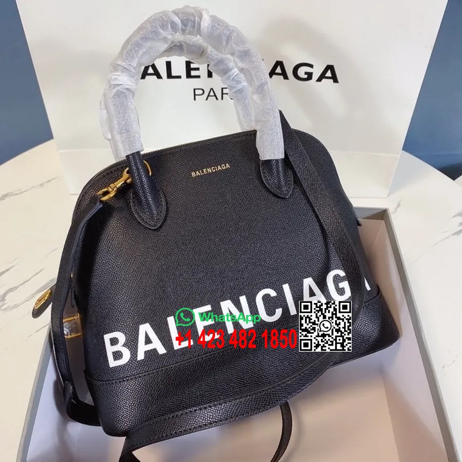 Balenciaga Xs Medium Kott 26cm Teraline Vasikanahast Kevad/suvi 2022 Kollektsioon, Must/valge