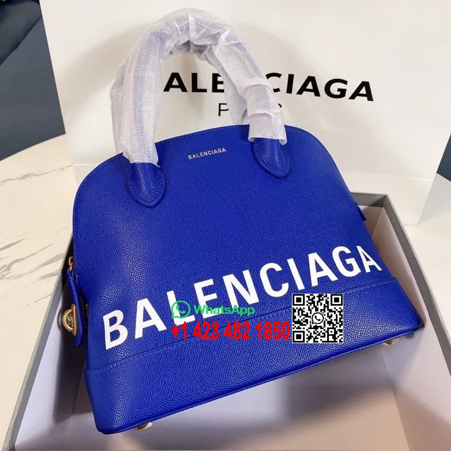 Balenciaga Xs Medium Kott 26cm Teraline Vasikanahast Kevad/suvi 2022 Kollektsioon, Sinine