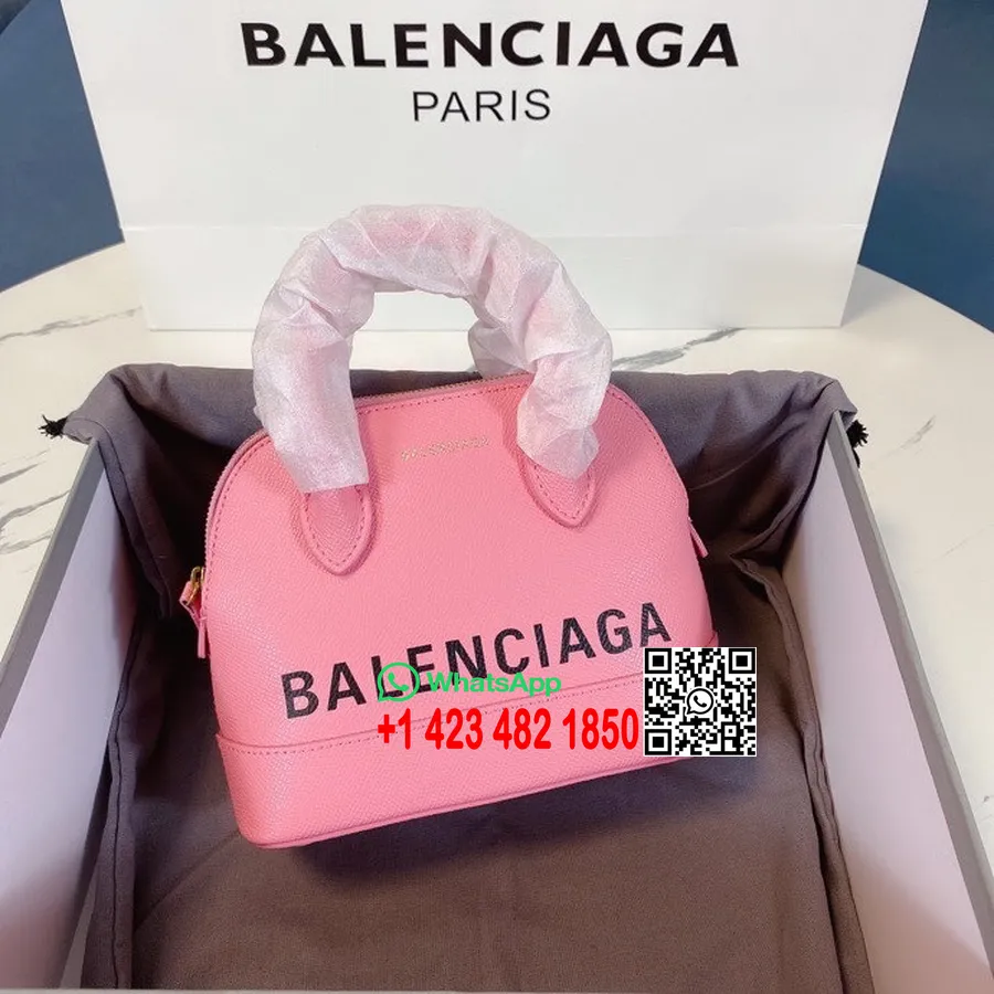 Balenciaga Xxs Miniveske 18 Cm Kornet Kalveskinn Vår/sommer 2022 Kolleksjon, Rosa