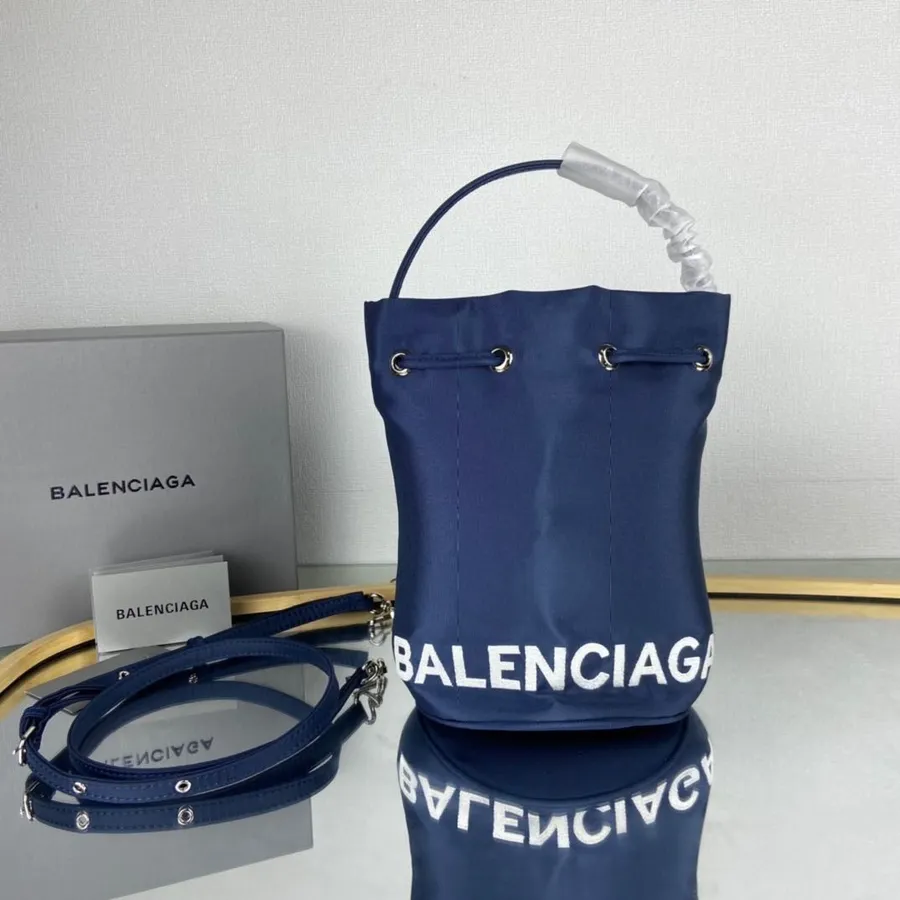 Balenciaga Ratas Xs Nööriga Koppkott 24cm Lõuendist Kevad/suvi 2022 Kollektsioon, Tumesinine