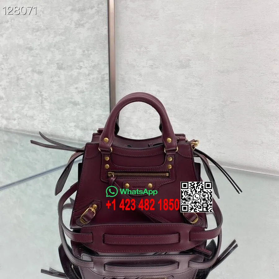 Borsa Balenciaga Neo Classic Pelle Di Vitello Liscia Hardware Oro Invecchiato Collezione Autunno/inverno 2020, Bordeaux