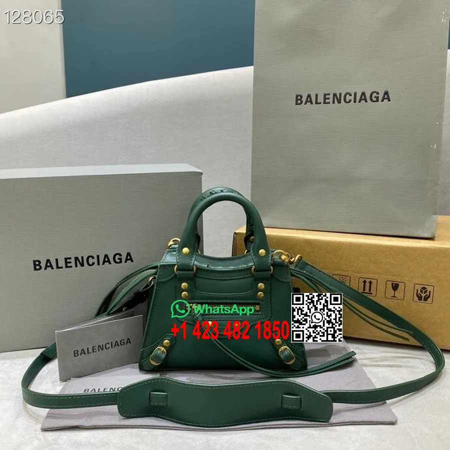 Borsa Balenciaga Neo Classic Pelle Di Vitello Liscia Hardware Oro Invecchiato Collezione Autunno/inverno 2020, Verde Scuro