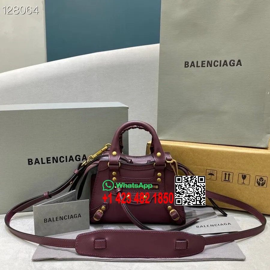 Borsa Balenciaga Neo Classic Pelle Di Vitello Liscia Hardware Oro Invecchiato Collezione Autunno/inverno 2020, Bordeaux