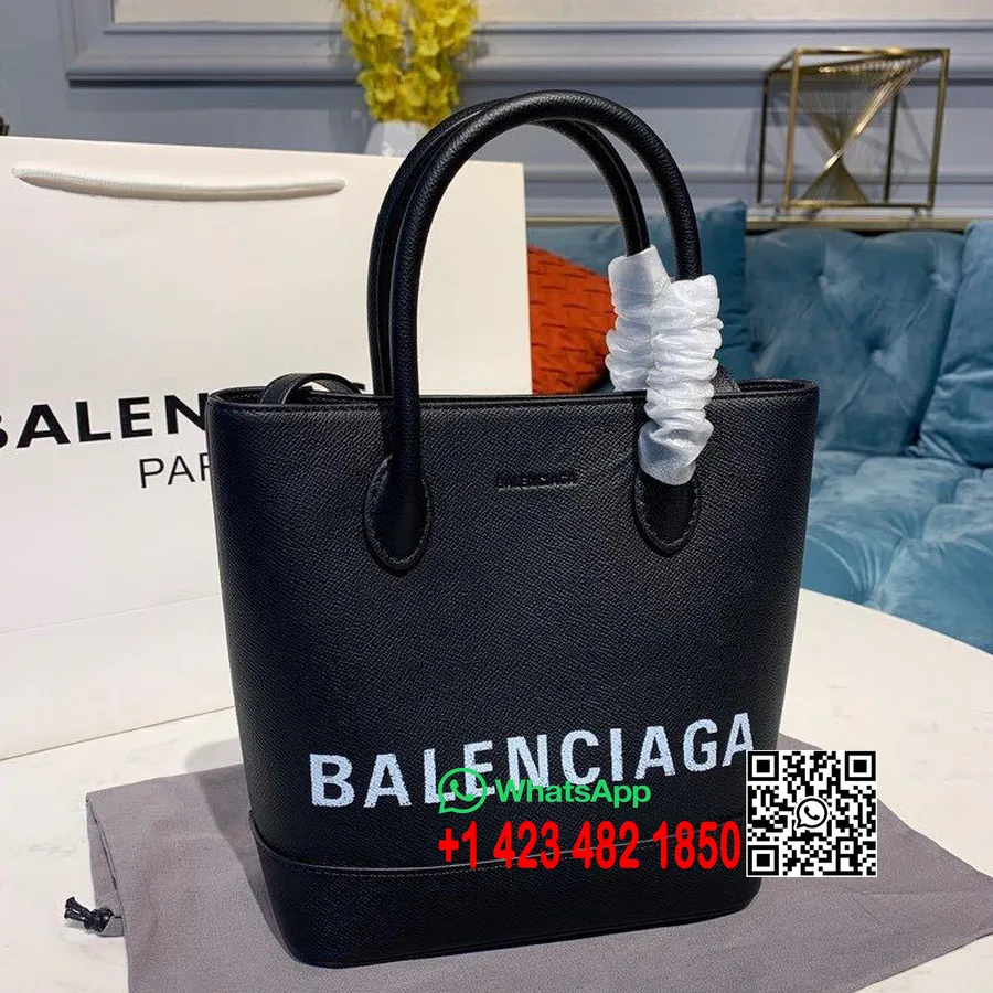 Balenciaga-Einkaufstasche, 20 Cm, Kalbsleder, Frühjahr/Sommer-Kollektion 2020, Schwarz