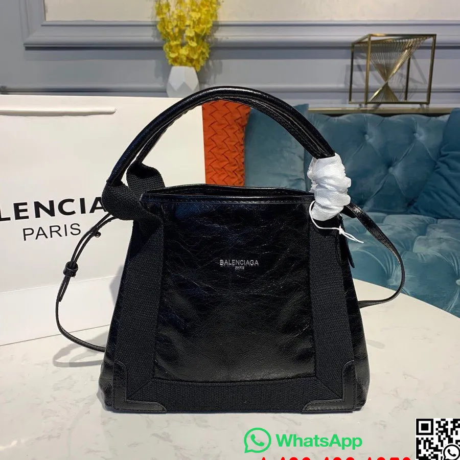 Balenciaga Cabas Shopping Borsa Tote 26cm Pelle Di Agnello Collezione Primavera/estate 2019, Nero