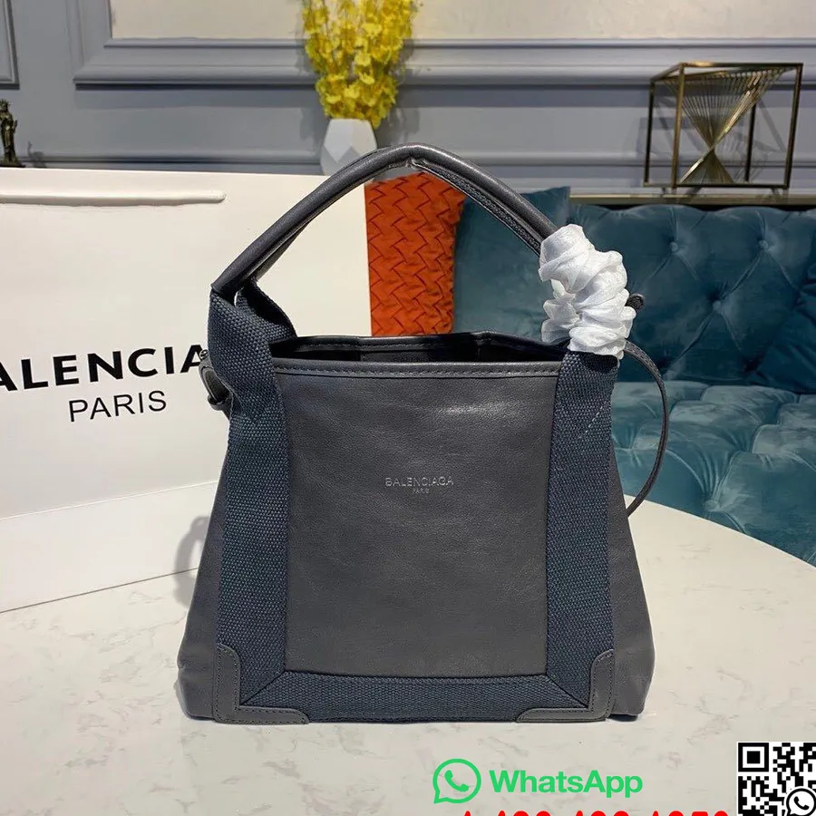 Balenciaga Cabas Borsa Shopping Tote 26cm Pelle Di Agnello Collezione Primavera/estate 2019, Grigio