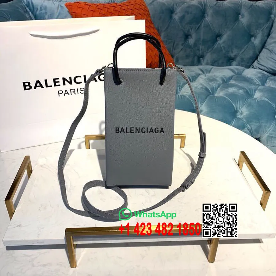 Balenciaga שופינג Xxs תיק 24 ס"מ קולקציית אביב/קיץ 2019, אפור כהה