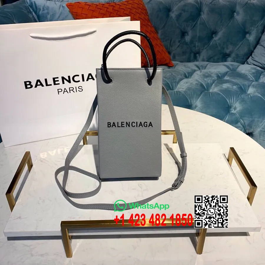 Balenciaga שופינג Xxs תיק 24 ס"מ קולקציית אביב/קיץ 2019, אפור בהיר