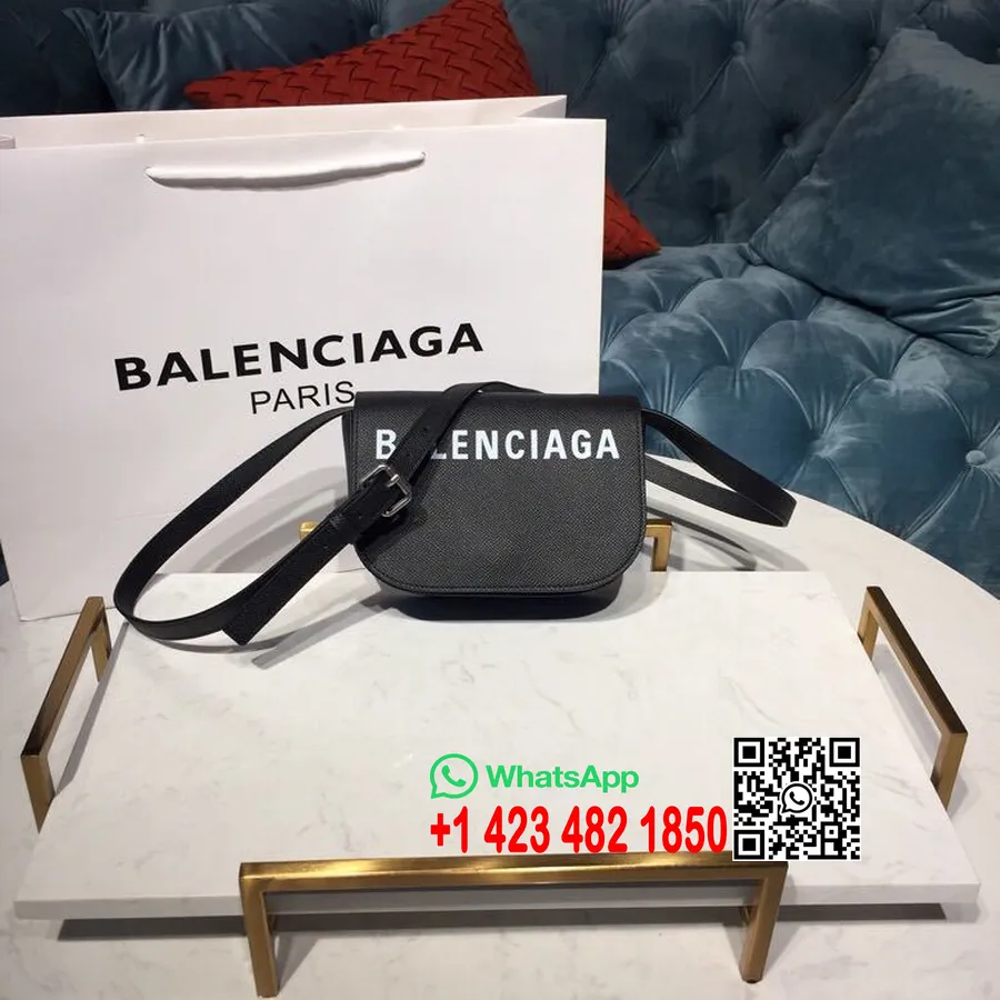 תיק יום של Balenciaga Ville 18 ס"מ קולקציית אביב/קיץ 2019, שחור