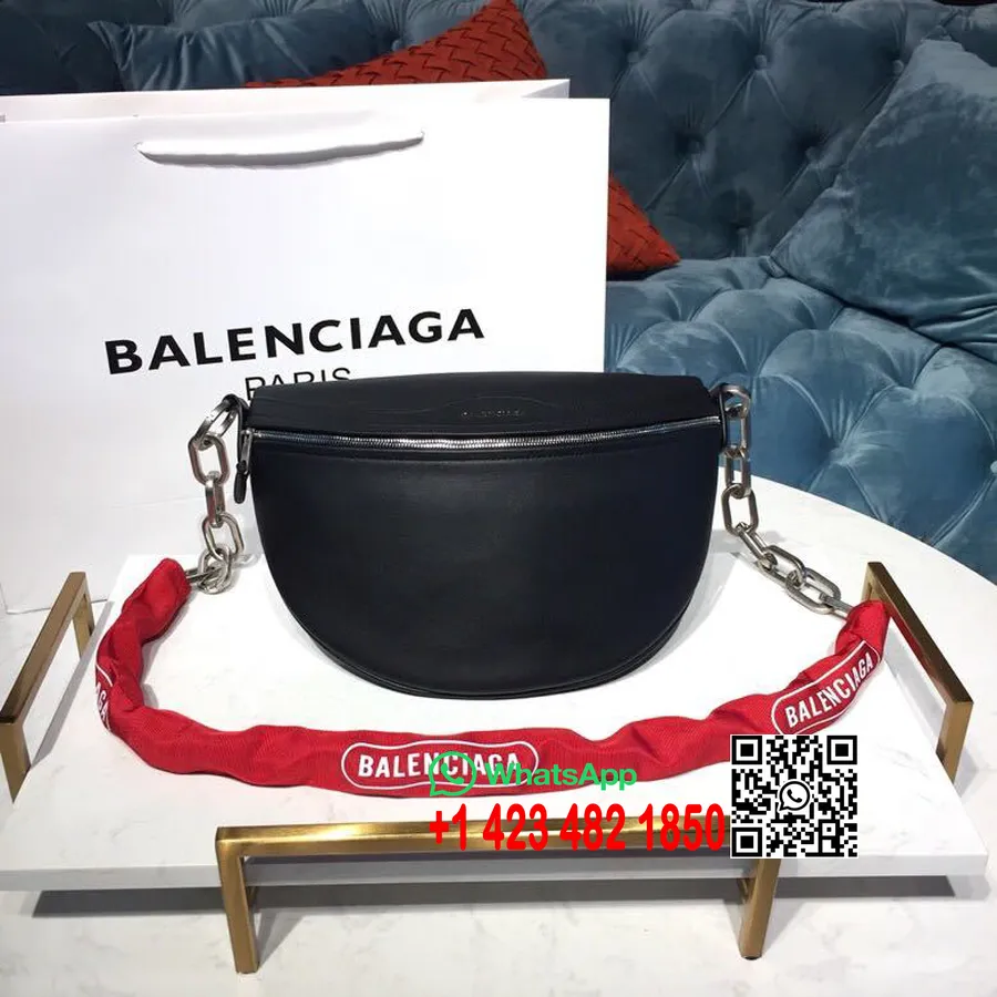 Balenciaga Pasová Taška Fanny Pack 28cm Kolekce Jaro/léto 2019, černá