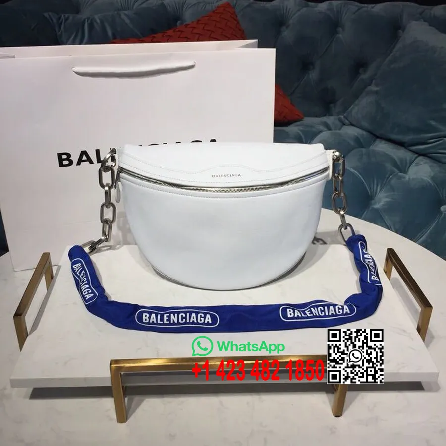 Balenciaga Pasová Taška Fanny Pack 28cm Kolekce Jaro/léto 2019, Bílá