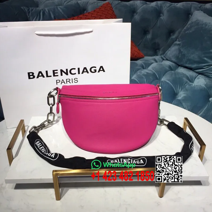 Balenciaga Pasová Taška Fanny Pack 28cm Kolekce Jaro/léto 2019, Sytě Růžová