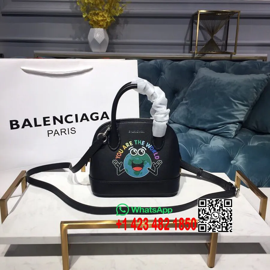 Balenciaga Ville Xxs Borsa You Are The World 18cm Collezione Primavera/estate 2019, Nero