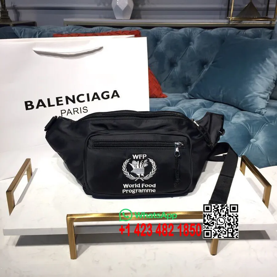 Balenciaga World Food Program Heuptasje 40cm Lente/zomercollectie 2019, Zwart