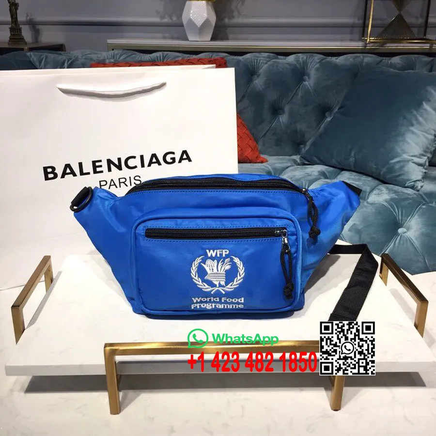 Balenciaga Program Alimentar Mondial Geantă Rochie 40 Cm Colecția Primăvară/vară 2019, Albastru