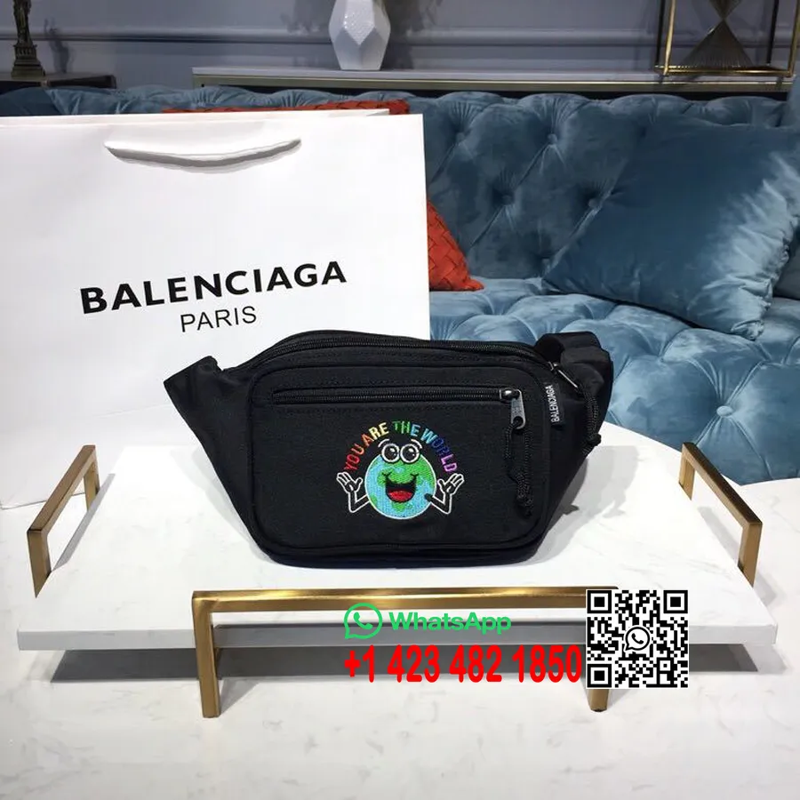 Balenciaga You Are The World Heuptasje Heuptas 40cm Lente/zomercollectie 2019, Zwart