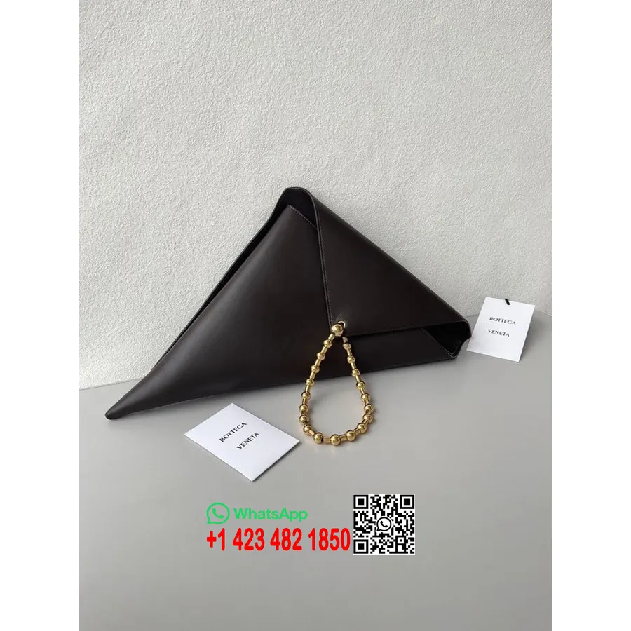 Bottega Veneta Triangle Pouch Bag 40cm 666700 δέρμα μοσχαριού συλλογή άνοιξη/καλοκαίρι 2022, μαύρο