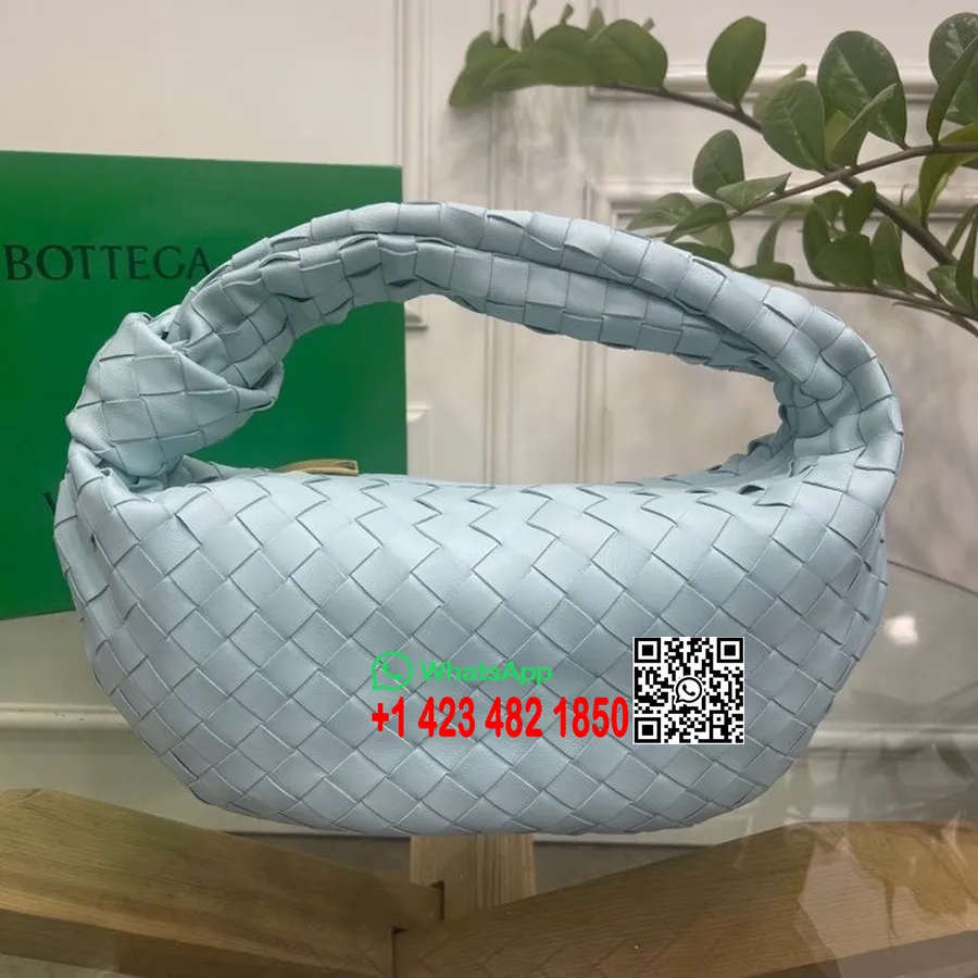 Bottega Veneta Jodie Válltáska 36cm 600261 Báránybőr/borjúbőr 2022 Tavaszi/nyári Kollekció, Kékeszöld Mosva