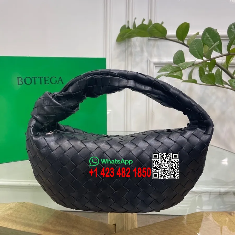 Bottega Veneta Jodie Válltáska 36cm 600261 Báránybőr/borjúbőr 2022 Tavaszi/nyári Kollekció, Fekete