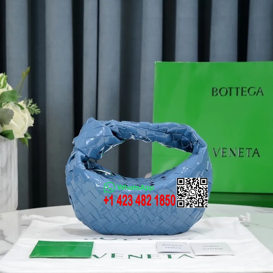 Bottega Veneta Mini Jodie Skuldertaske 23cm 651876 Patent Kalveskind Forår/sommer 2022 Kollektion, Blå