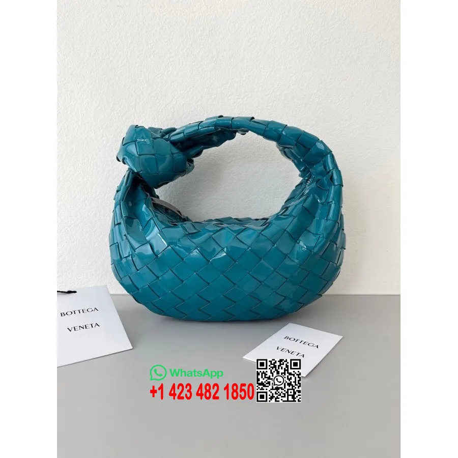 Bottega Veneta Mini Jodie Taška Přes Rameno 23cm 651876 Lakovaná Teletina, Kolekce Jaro/léto 2022, Blaster