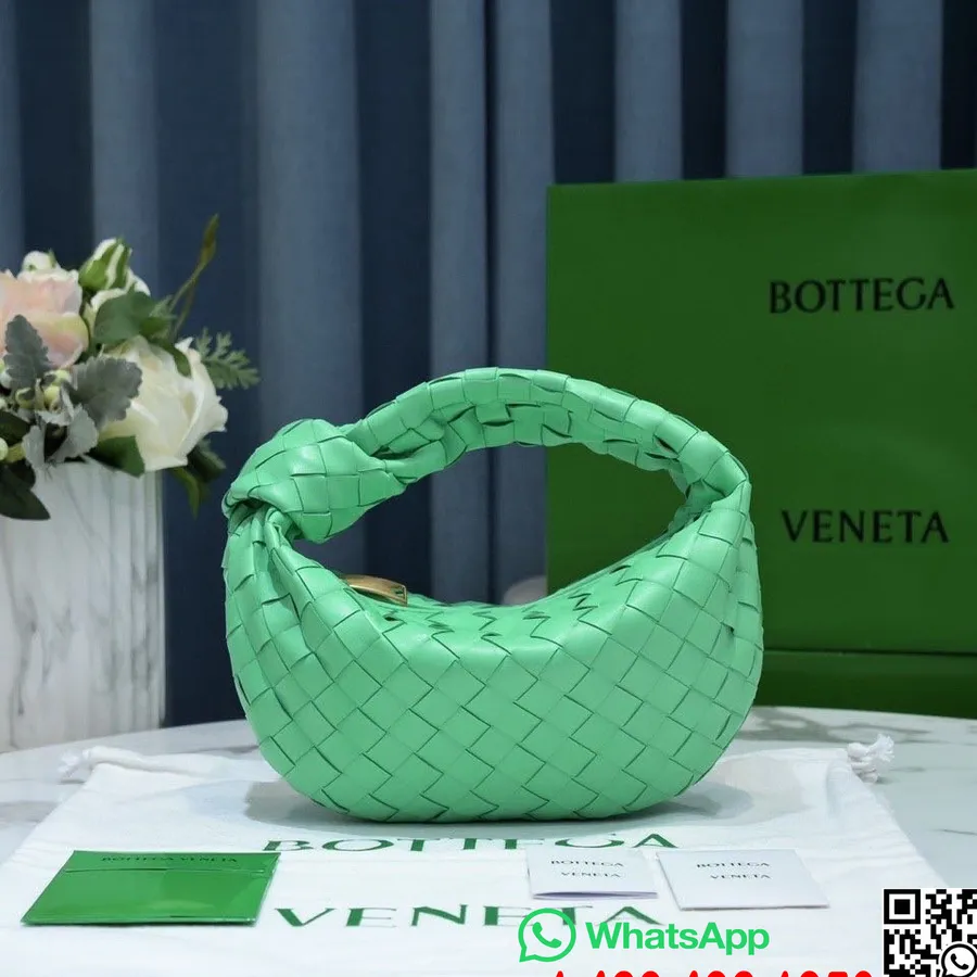 Bottega Veneta Mini Taška Přes Rameno Jodie 23cm 651876 Jehněčí/telecí Kůže Kolekce Jaro/léto 2022, Fontána