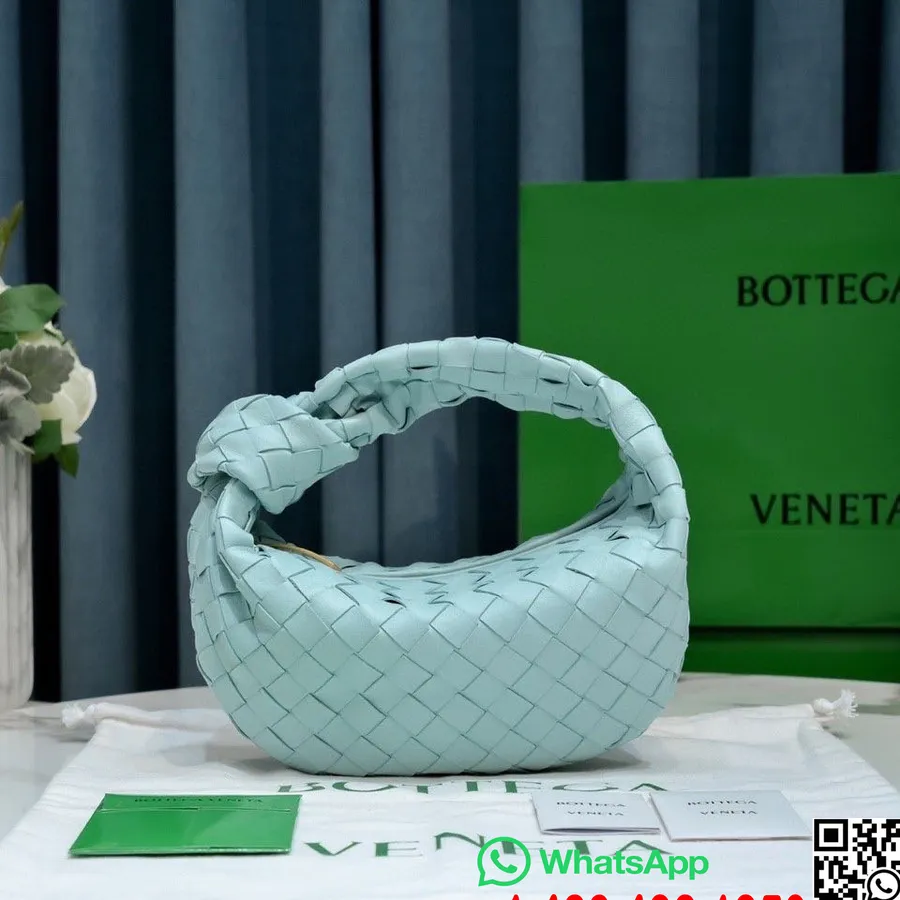 Bottega Veneta Mini Taška Přes Rameno Jodie 23cm 651876 Jehněčí Kůže/teletina Kolekce Jaro/léto 2022, Modrozelená, Praná