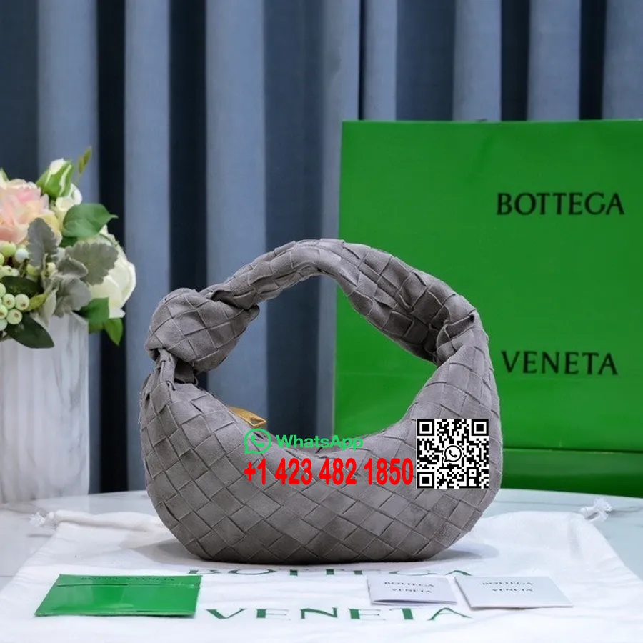 Bottega Veneta Mini Jodie Torba Za čez Ramo 23 Cm 651876 Semiš/telečje Usnje Kolekcija Pomlad/poletje 2022, Thunder