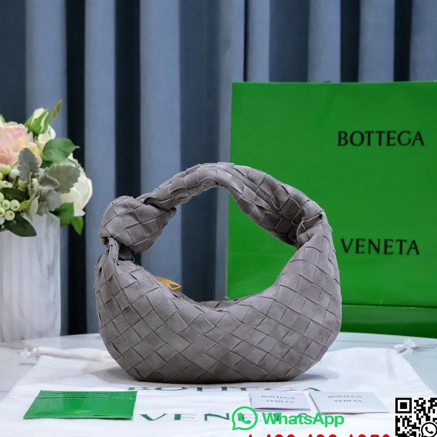 Bottega Veneta Velúr Mini Jodie Táska 23 Cm 651876 Borjúbőr 2022 Tavaszi/nyári Kollekció, Thunder