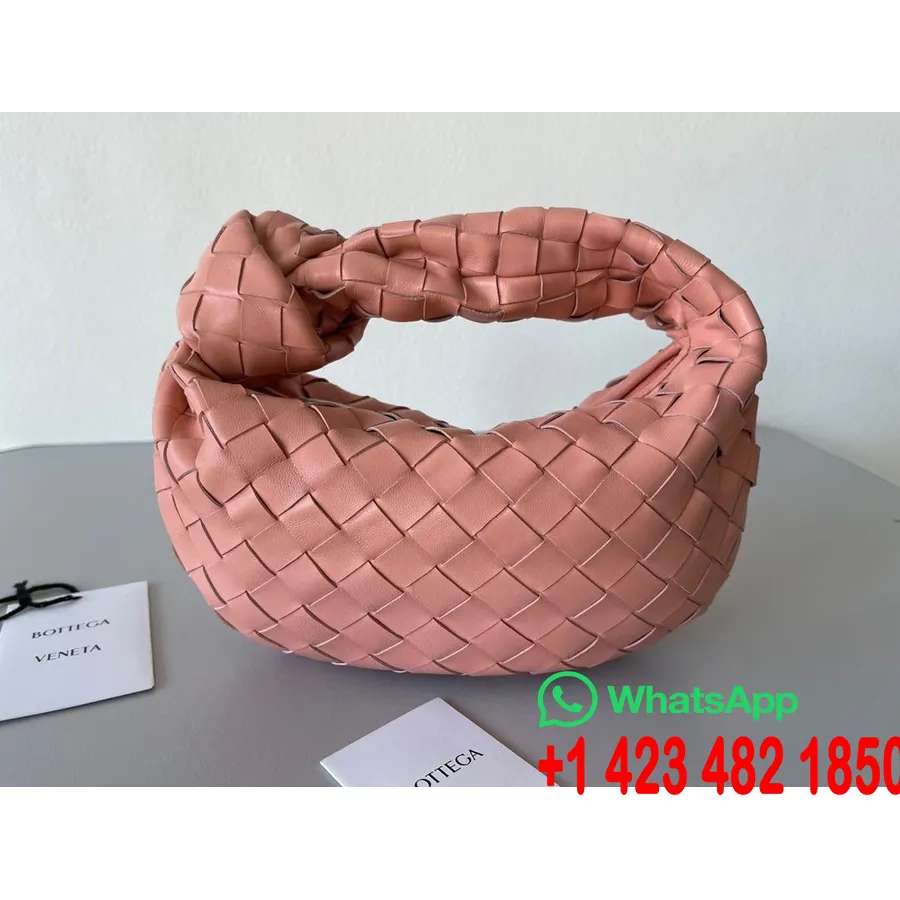 Bottega Veneta Mini Jodie Schoudertas 23cm 651876 Kalfsleer Collectie Lente/zomer 2022, Perzik