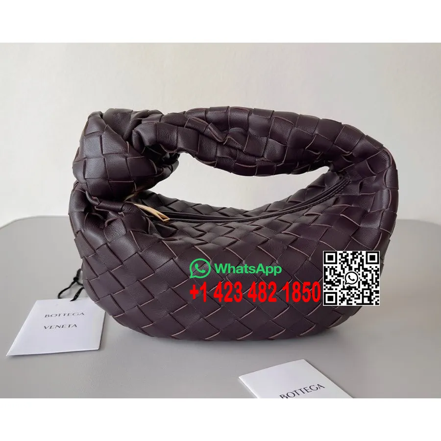 Bottega Veneta Mini Jodie Schoudertas 23cm 651876 Kalfsleer Collectie Lente/zomer 2022, Fondant