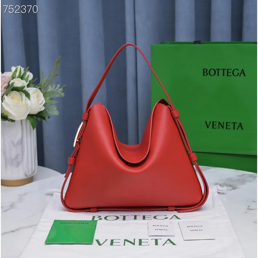 Bottega Veneta Kehtolaukku 35cm 7582 Vasikkanahkainen Syksy/talvi 2021 Kokoelma, Punainen