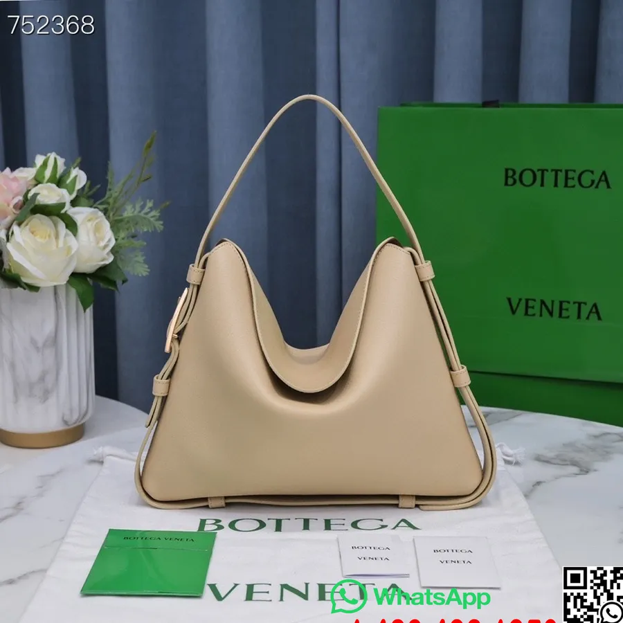 Bottega Veneta Vagga Väska 35cm 7582 Kalvskinn Höst/vinter 2021 Kollektion, Gröt