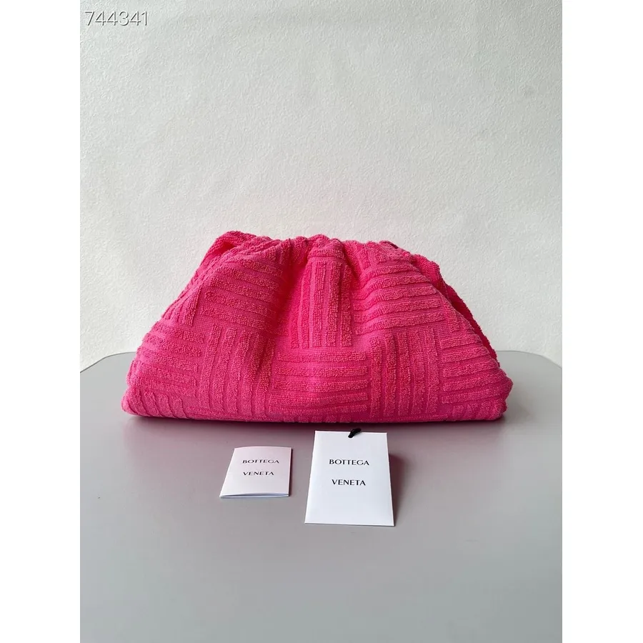 Bottega Veneta Pehmeä Frotee Pussilaukku 38cm Syksy/talvi 2021 Mallisto, Hot Pink